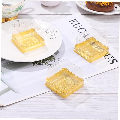 Miniatura 4 de Hemoton 50pcs Contenedores Para Postres Tarta Contenedor De Pastel De Boda Soporte De Sandwich Contenedor De Tarta Porta Tarta Tazas De Postre Con