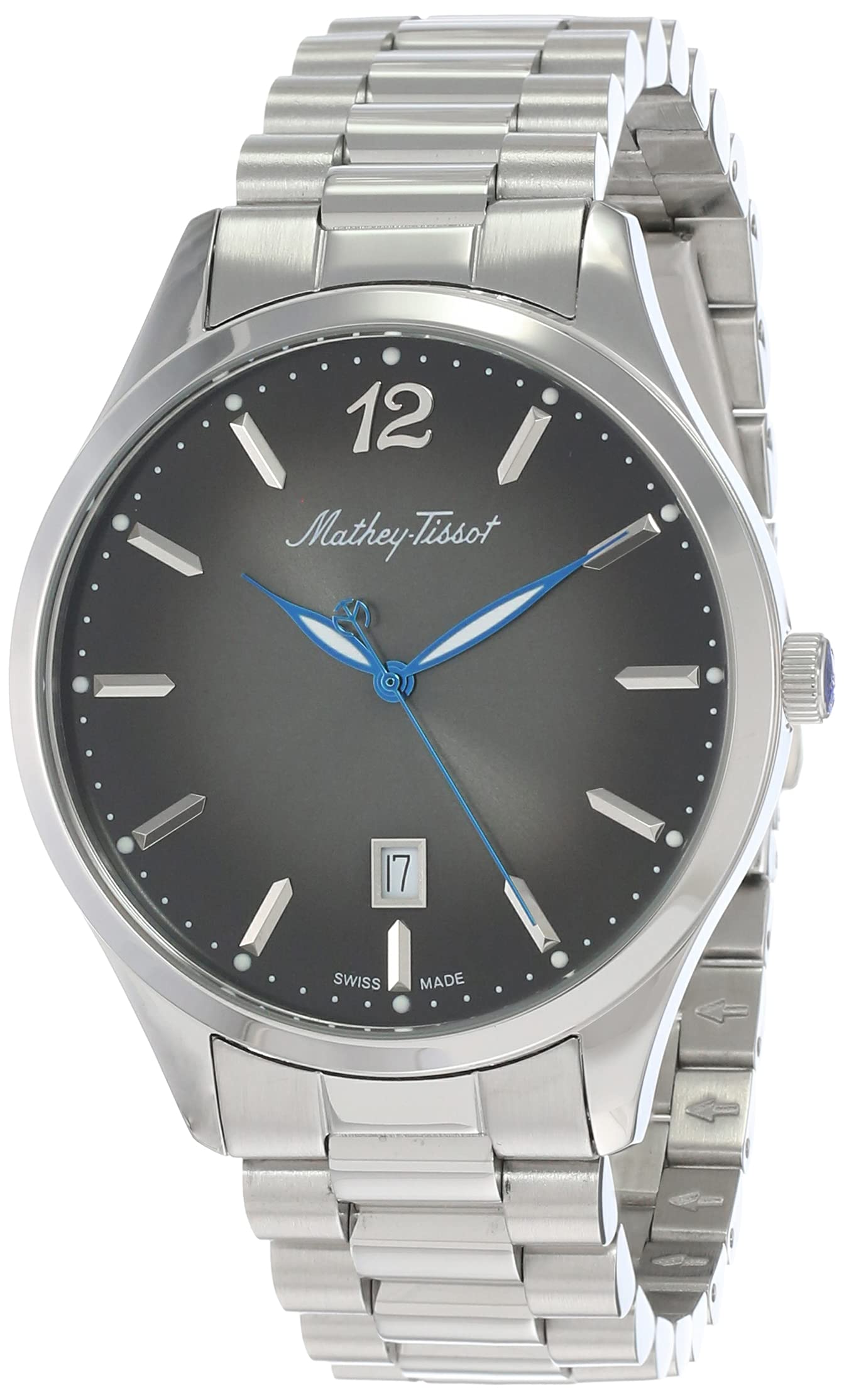 Mathey-Tissot Stainless Steel Swiss Made Analog Black Dial Men Watch - H411Man, Silver Band (B07XS5C1RT) Amazon Price History, Amazon Price Tracker