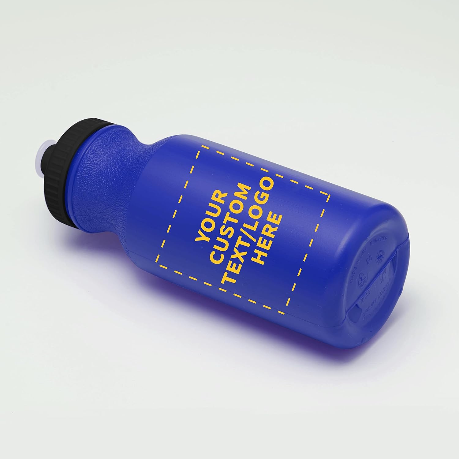 DISCOUNT PROMOS Custom 20 oz. Water Bottles with Push Cap Set of 10, Personalized Bulk Pack - Perfect for Gym, Hiking, Camping, Outdoor Sports - Reflex Blue - Image 7