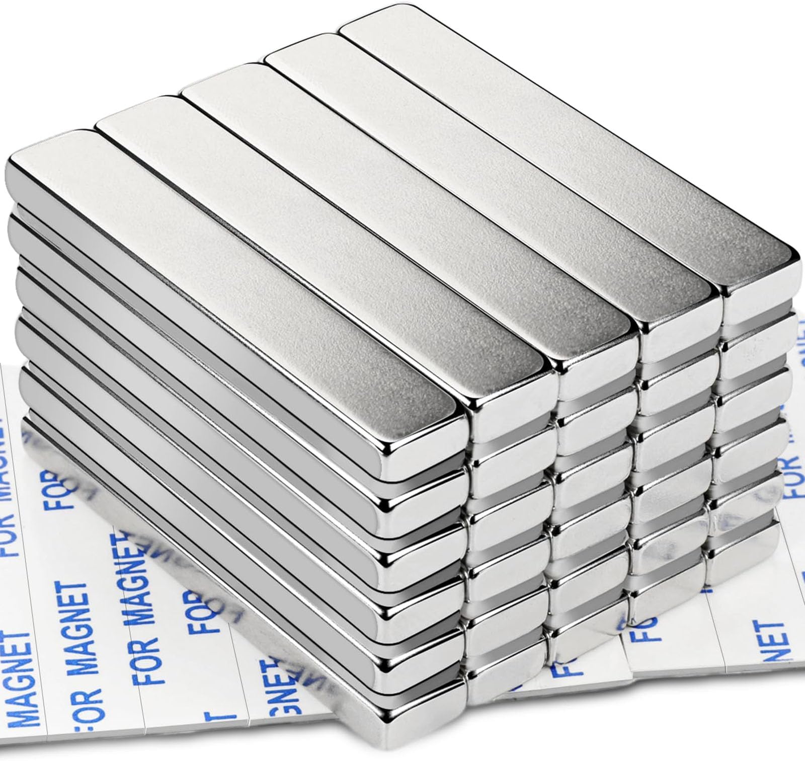 DIYMAG Powerful Neodymium Bar Magnets, Rare-Earth Metal Neodymium Magnet, N52, Incredibly Strong 33 LB Strength - 60 x 10 x 5 mm, Pack of 30