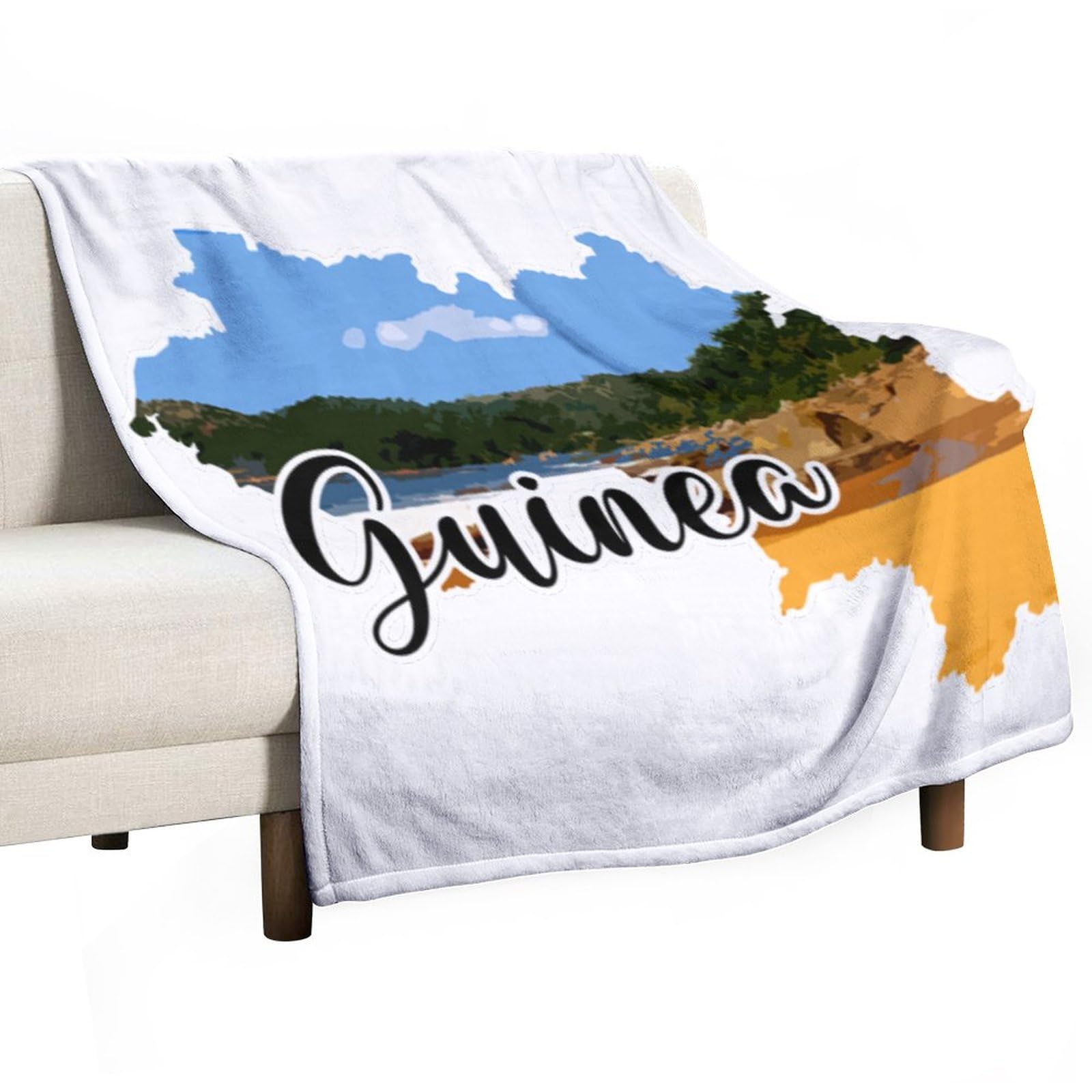 Couverture polaire Guinée idée cadeau esthétique pour père, maman et adulte