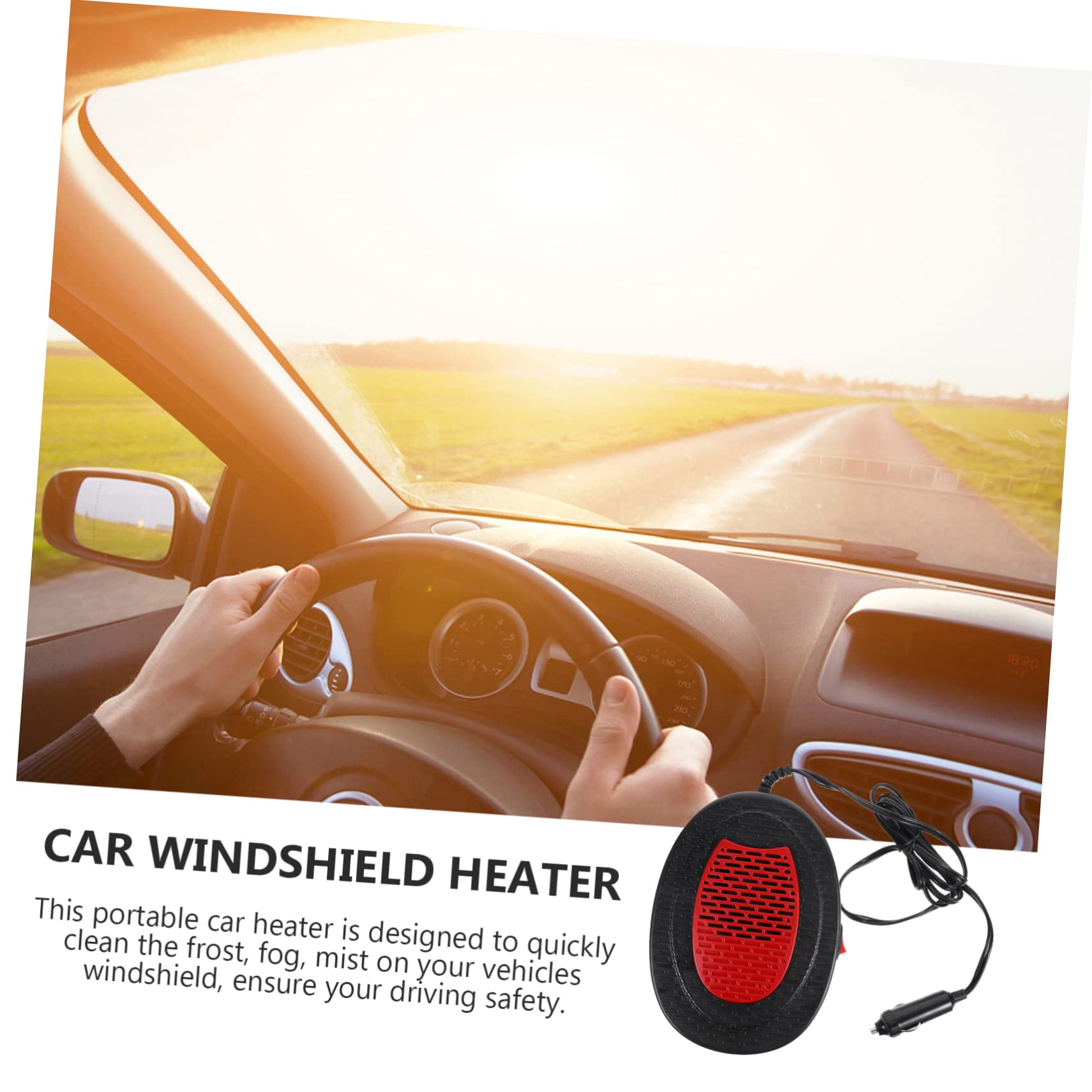 OUNONA calentador coche calefacción portátil para coche descongelador parabrisas ventiladores portátiles desempañador parabrisas coche desempañador coche auto AbS rojo