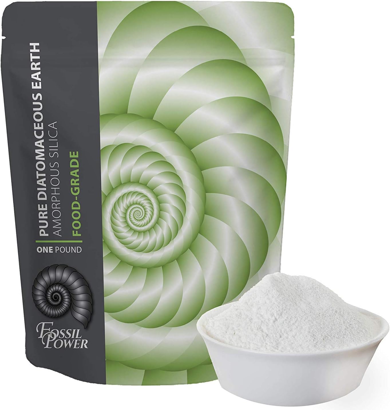 Diatomaceous Earth Food Grade Powder 1 Lb. Fossil Power Brand. For