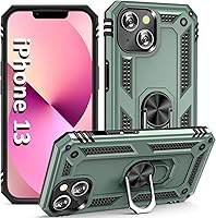 Vista 27 de ADDIT Funda para iPhone 13 Mini iPhone 13 Mini, con soporte de anillo, soporte magnético para automóvil, grado militar, resistente, para iPhone 13