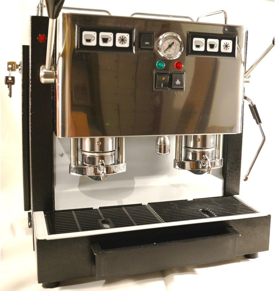 SPINEL MINIMINI Lux Vapor – in acciaio inox nero – 2 * caffè + vapore +  Schiumalatte – Due Cerchio : Amazon.it: Casa e cucina