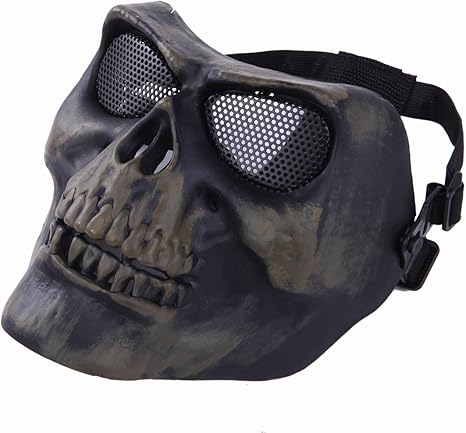 Amazon スカルマスク フェイスガード フェイスマスク ドクロ サバゲー タクティカル ゴーグル ブラック フェイスマスク 通販
