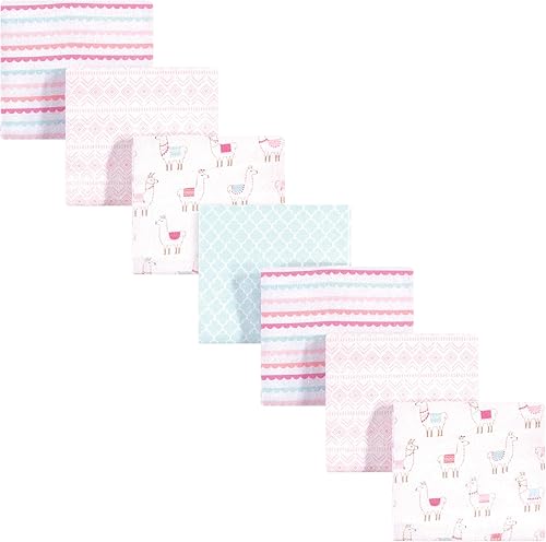 Miniatura 16 de Hudson Baby Paquete de 7 mantas receptoras unisex de franela de algodón para bebé, Dino Friends, talla única Abeja,Azul Verde Dino,Azul