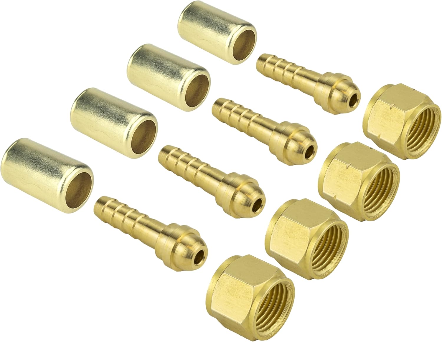 SÜA® - Repair Kit for Twin Oxy/Fuel 1/4" I.D. Welding Hoses with Size "B" 9/16"-18 Connectors + Couplers - Oxygen and Acetylene/Propane