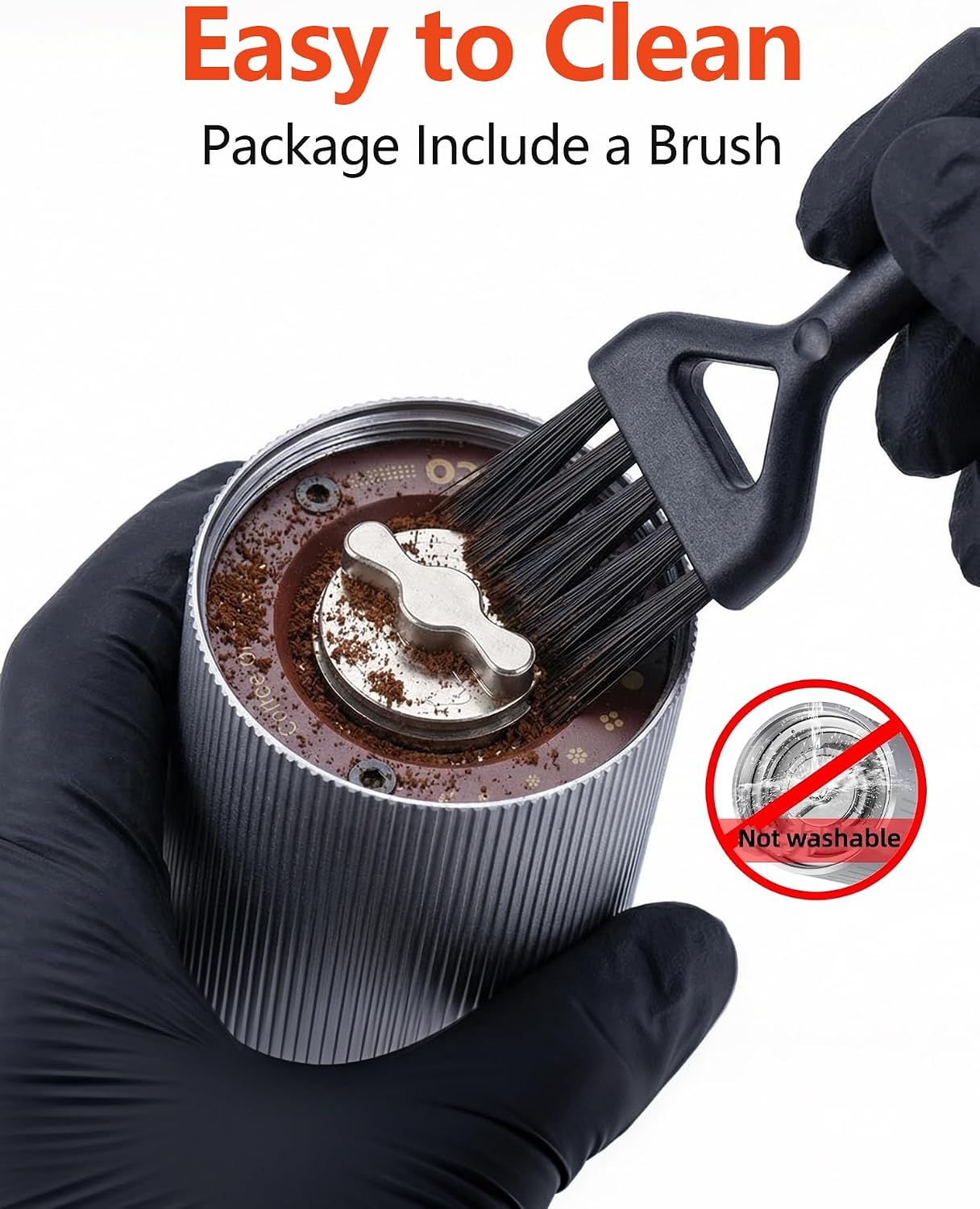 Portable Electric Coffee Grinder, Small and Quiet USB Rechargeable Espresso Grinder with Stainless Steel Blade, for Home, Camping, Car Travel Outdoor Use