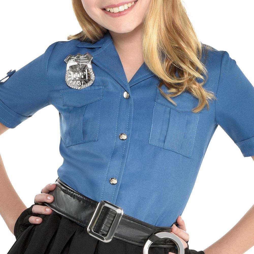 amscan 8402228 - Costume da poliziotto per ragazze, motivo: ufficiale da bambina, multicolore
