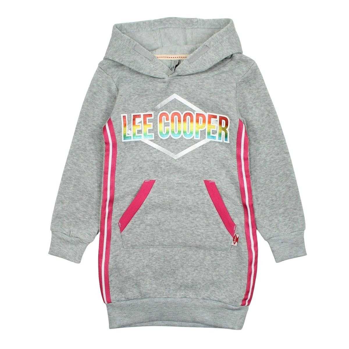 Vestido niña Lee Cooper ropa casual gris cómoda para el colegio y extraescolares 4