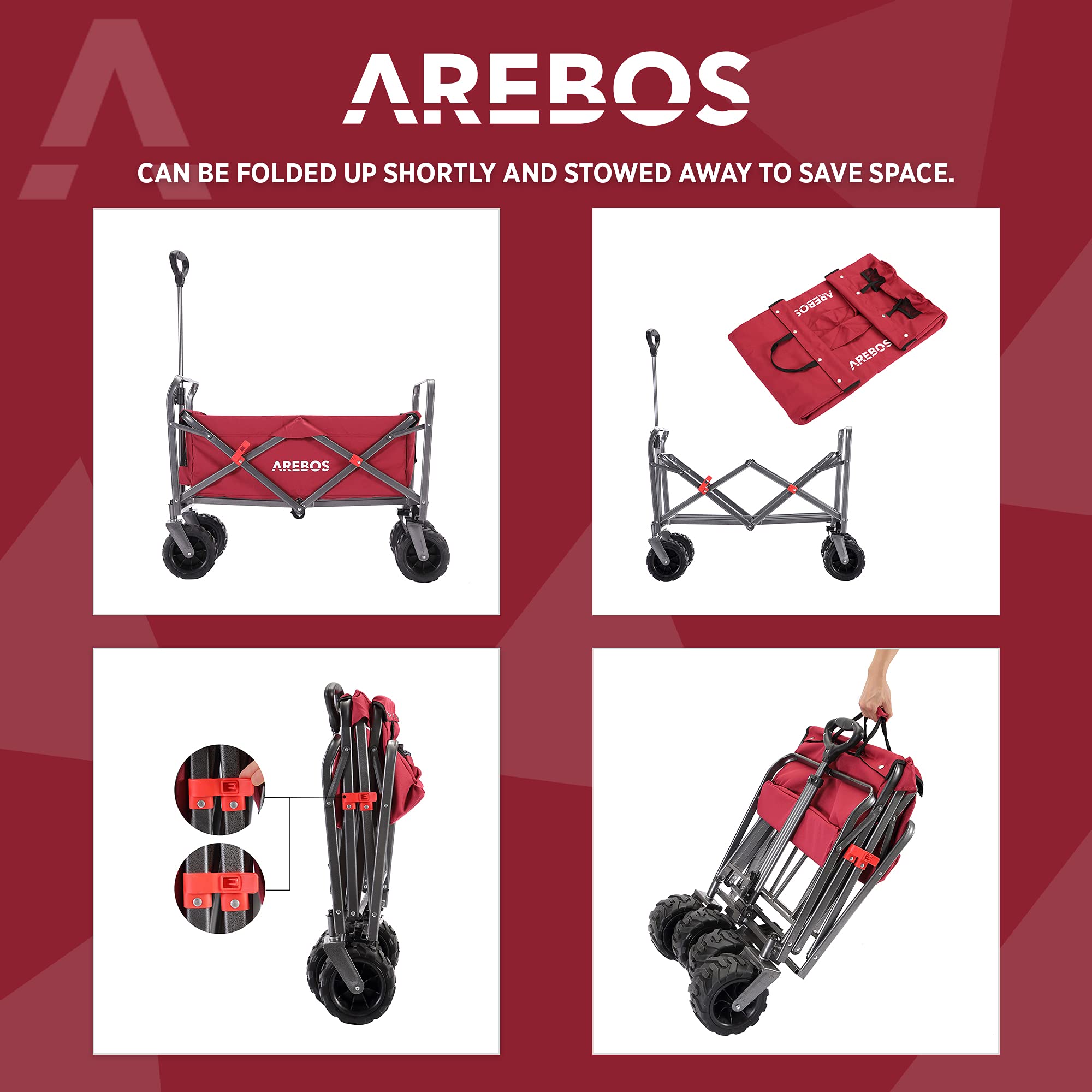 Arebos Foldable Handcart | Hand Truck | Folding Cart | | WhichOne - View #4