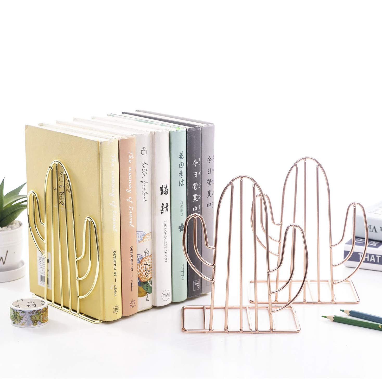 ブックエンド Amazon | ノンスキッドブックエンド アートブックスタンド シェルフ