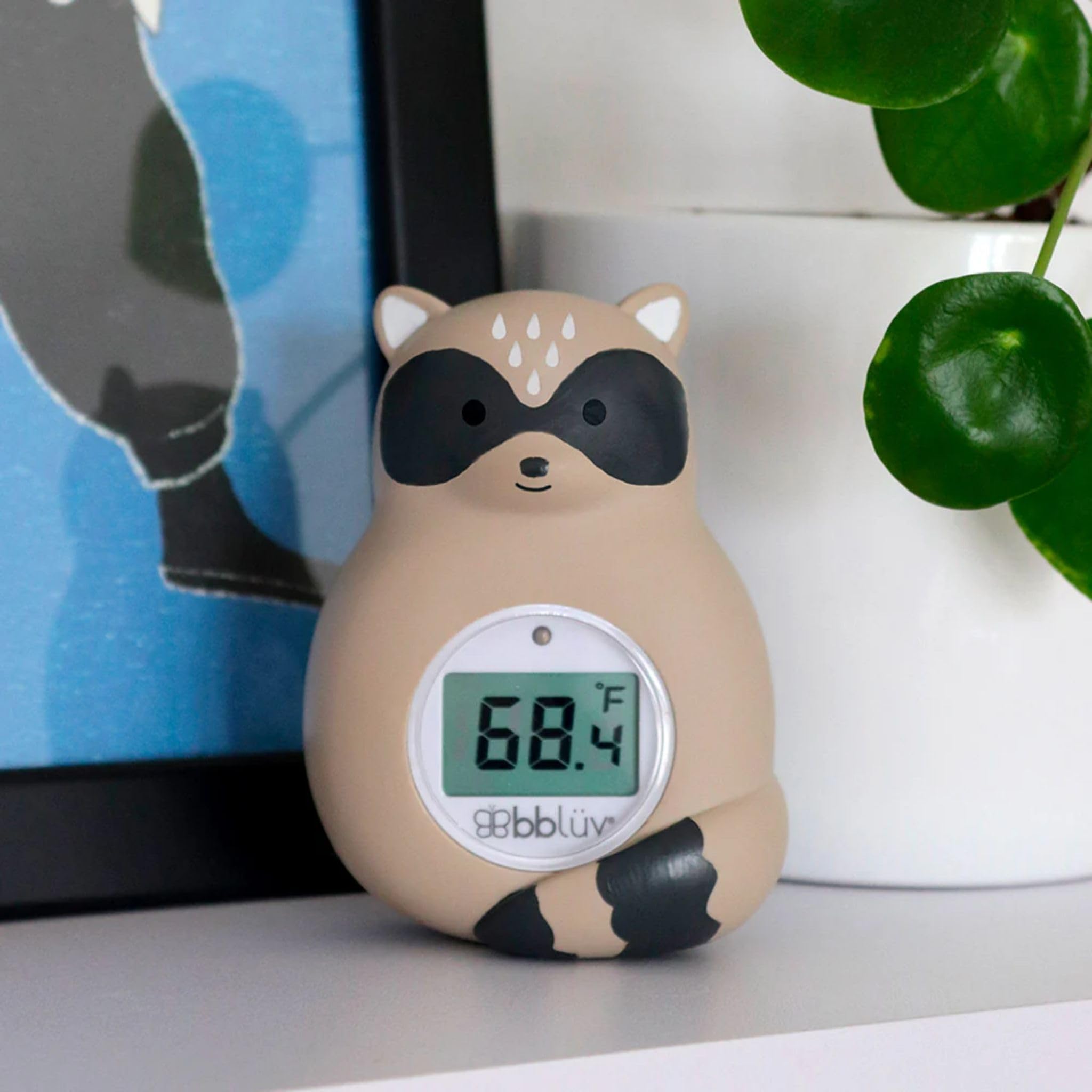 bblüv Raku - 3-in-1 - Baby Bath Thermometer °C/°F - Floating Water & Room Thermometer - Infant Baby Bath Essentials
