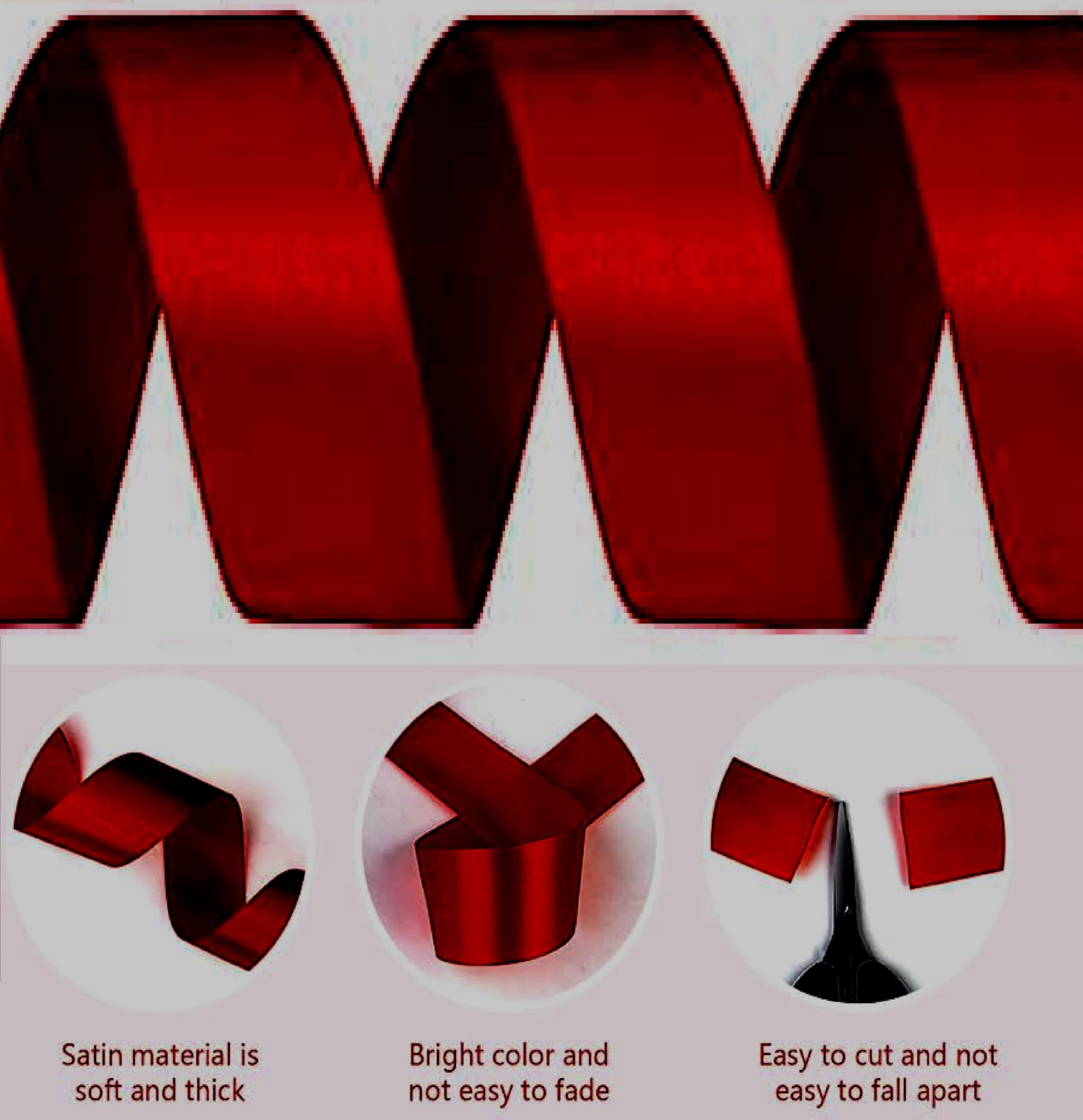Marrone rosso - 22 - 25 metres x 6 mm di nastro di raso per bomboniere