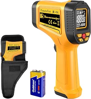 PyractoZion Infrared Thermometer Gun -58°F to 1472°F: Dual Laser, Adjustable Emissivity, Backlit Display for Cooking, Griddle, BBQ