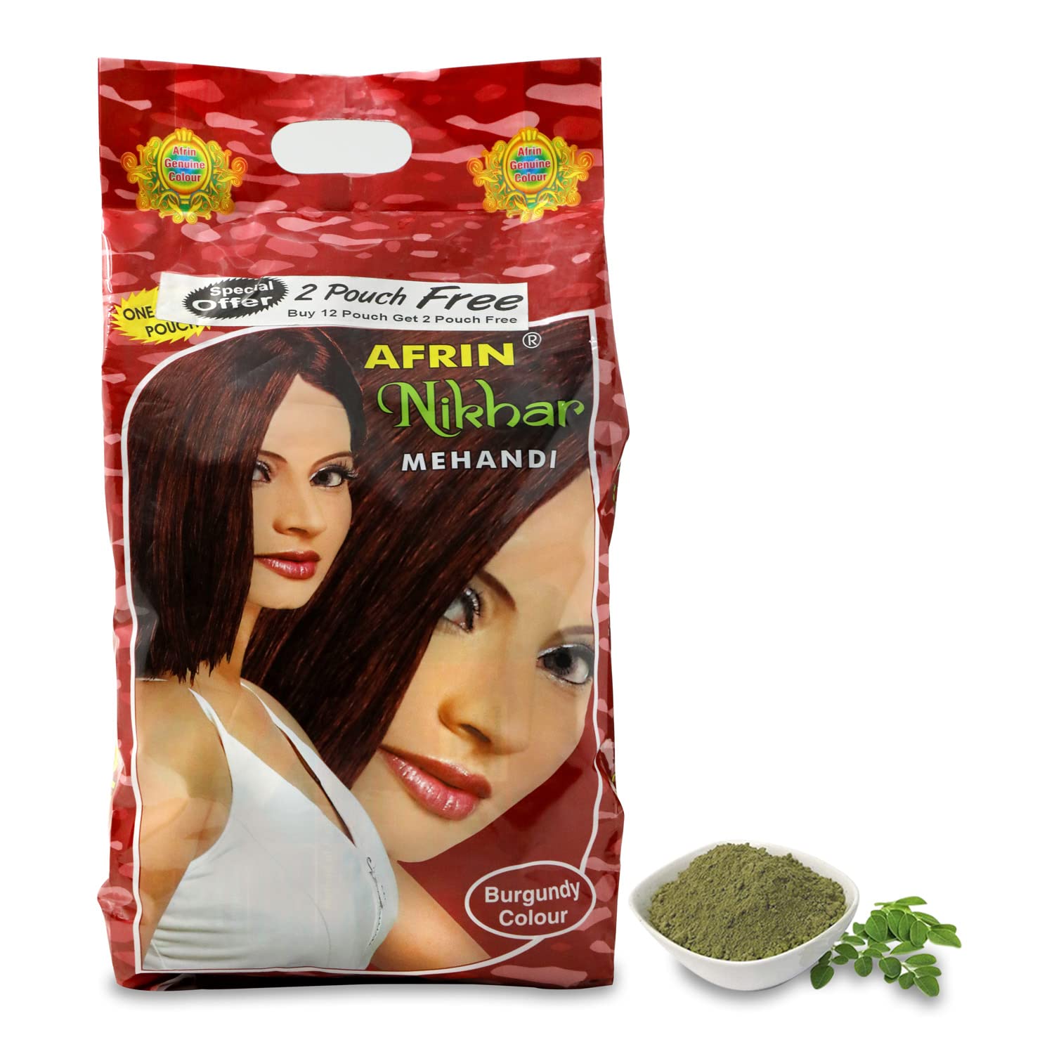 Afrin Burgundy Nikhar Mehandi Pack of 12 (30gm each)-picture-46