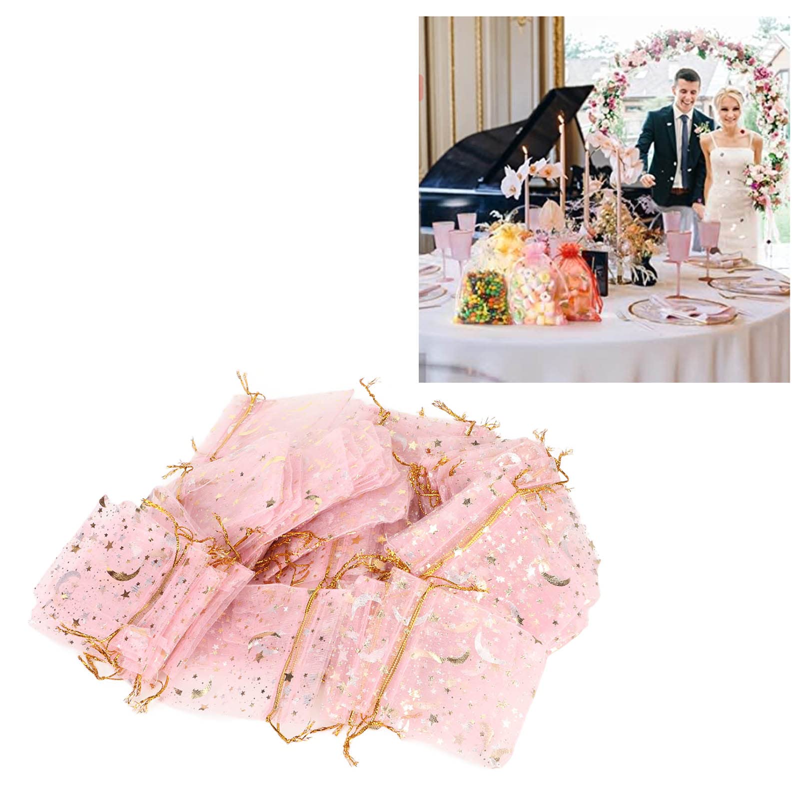 50pcs/lot Organza Bags 30x40cm Wedding Jewelry Gift Bag Transparent Organza Drawstring Rectangle Bags Pure White