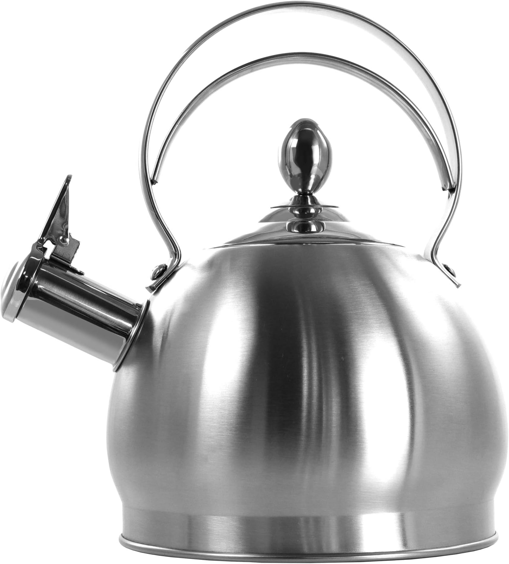Megachef 3 Liter Stovetop Whistling Kettle in Red Home