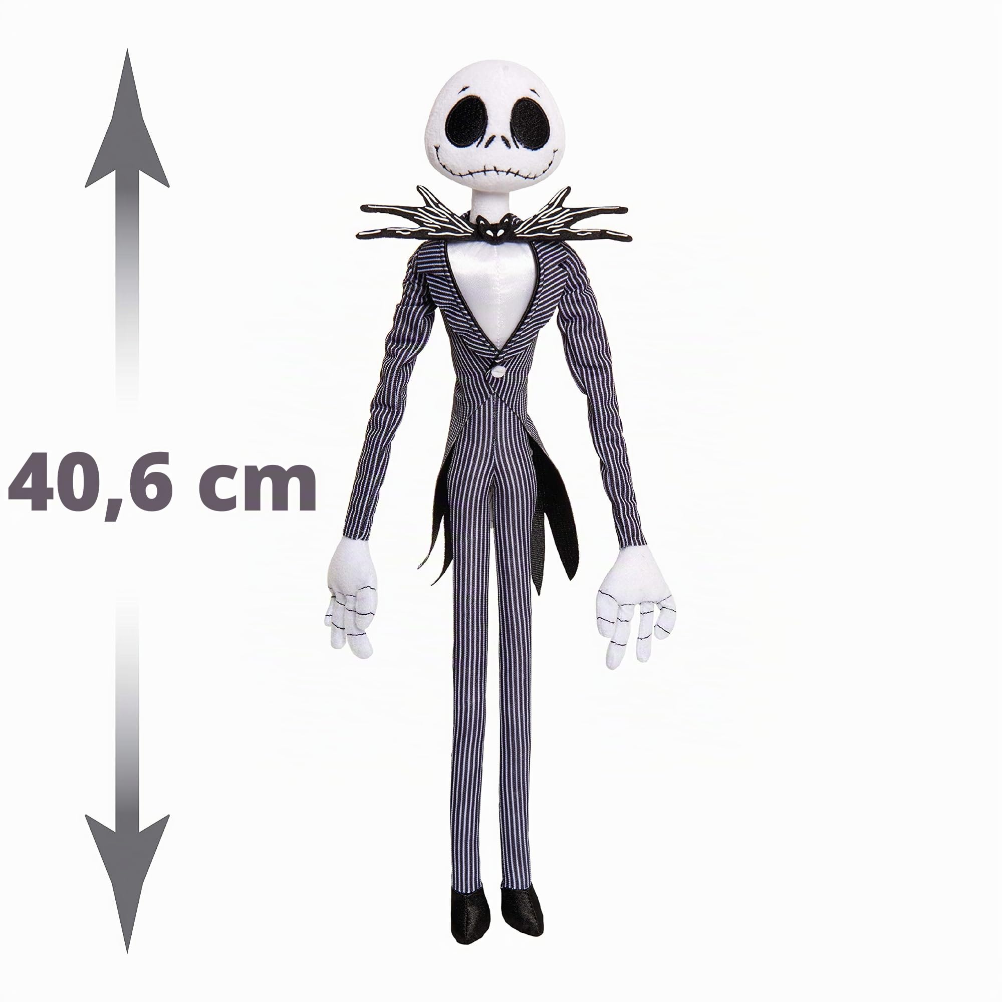 Disney Tim Burtons Nightmare Before Christmas Jack Skellington Plüsch, Kinderspielzeug ab 3 Jahren, 40,6 cm Just Play