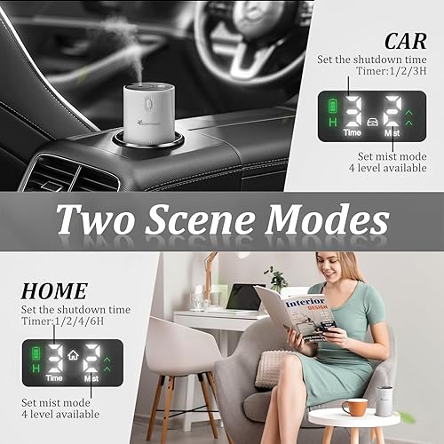 Miniatura 9 de Difusor sin agua para aceite esencial, nebulizador de aromaterapia, máquina de aire inteligente de aroma, difusor de aroma portátil para