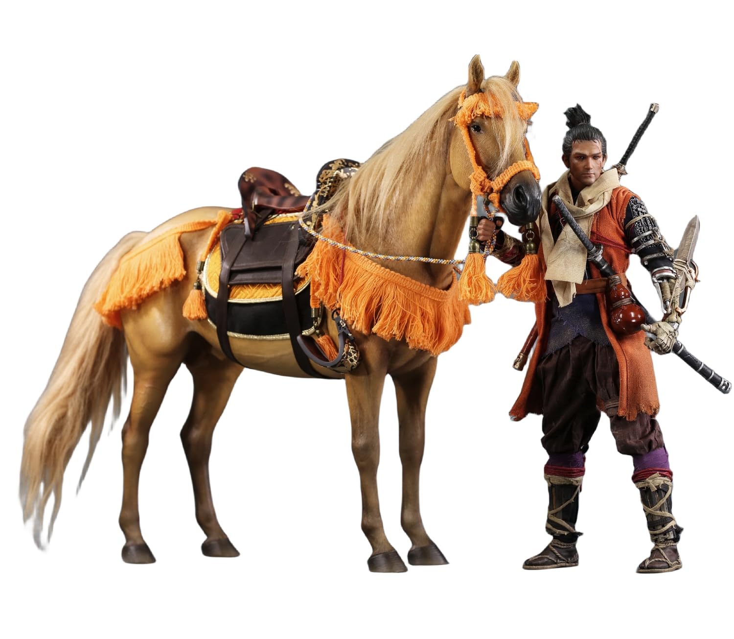 Accesorio de figura de acción a escala de 1/6: modelo de arnés japonés rojo para caballo de 12 pulgadas figura coleccionable en miniatura CXMMJ