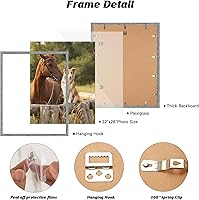 Vista 41 de Dark Brown 12x18 Frame Set of 3 - Rustic Woodgrain 12 x 18 Poster Frame with Plexiglass for Wall Gallery Display, 12x18 Picture Frame for Puzzles