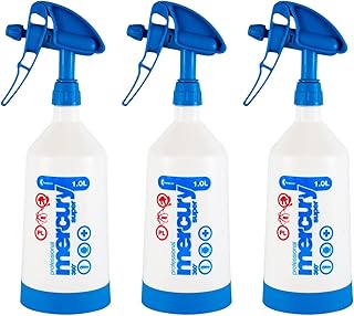 Kwazar 3 botellas de spray Mercury Super Pro+, 360 grados, color azul, 1 litro