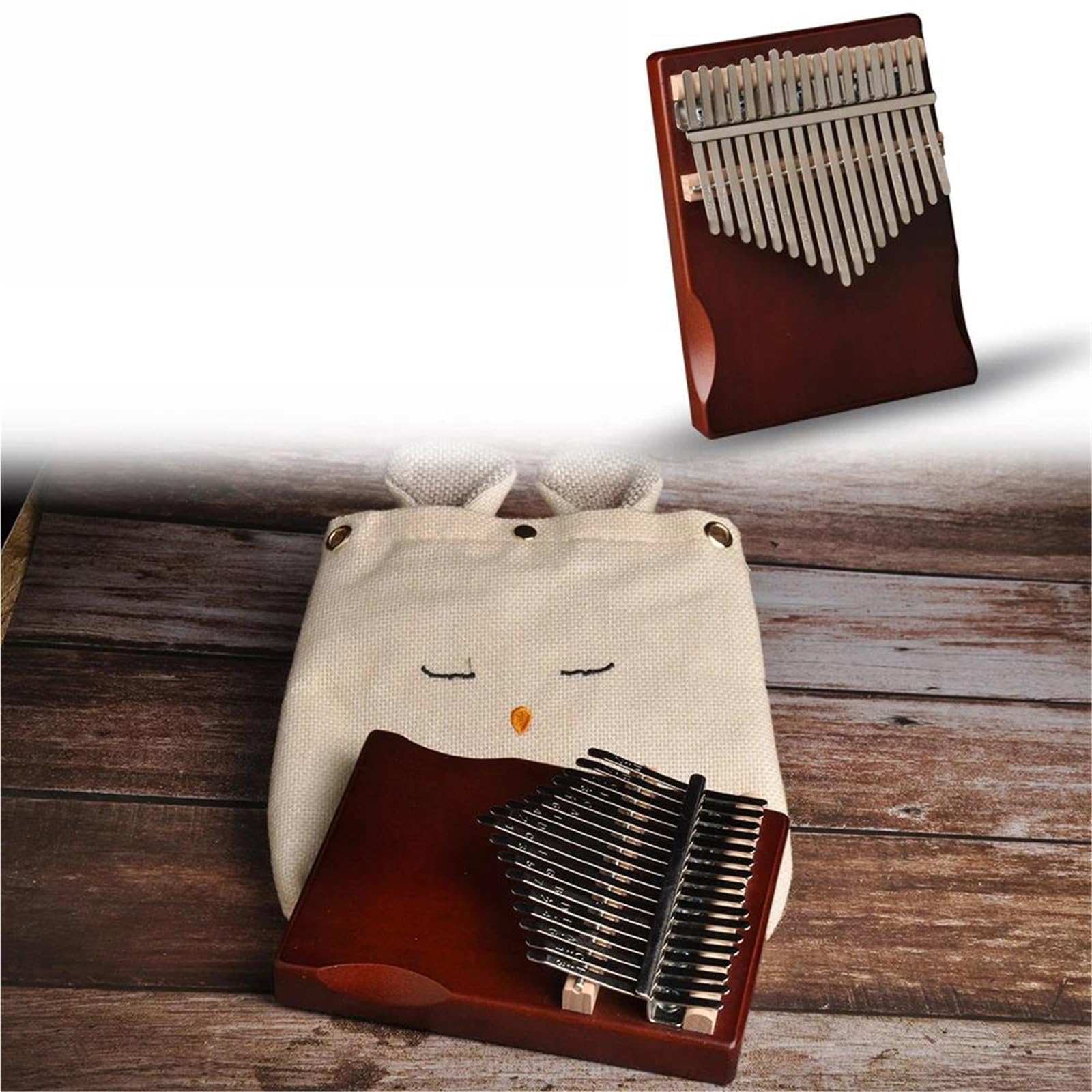 Kalimba 17 Klawiszowy Wygodny Fortepian Kciukowy Praktyczny Drewniany Kalimba Idealny Dla Początkujących