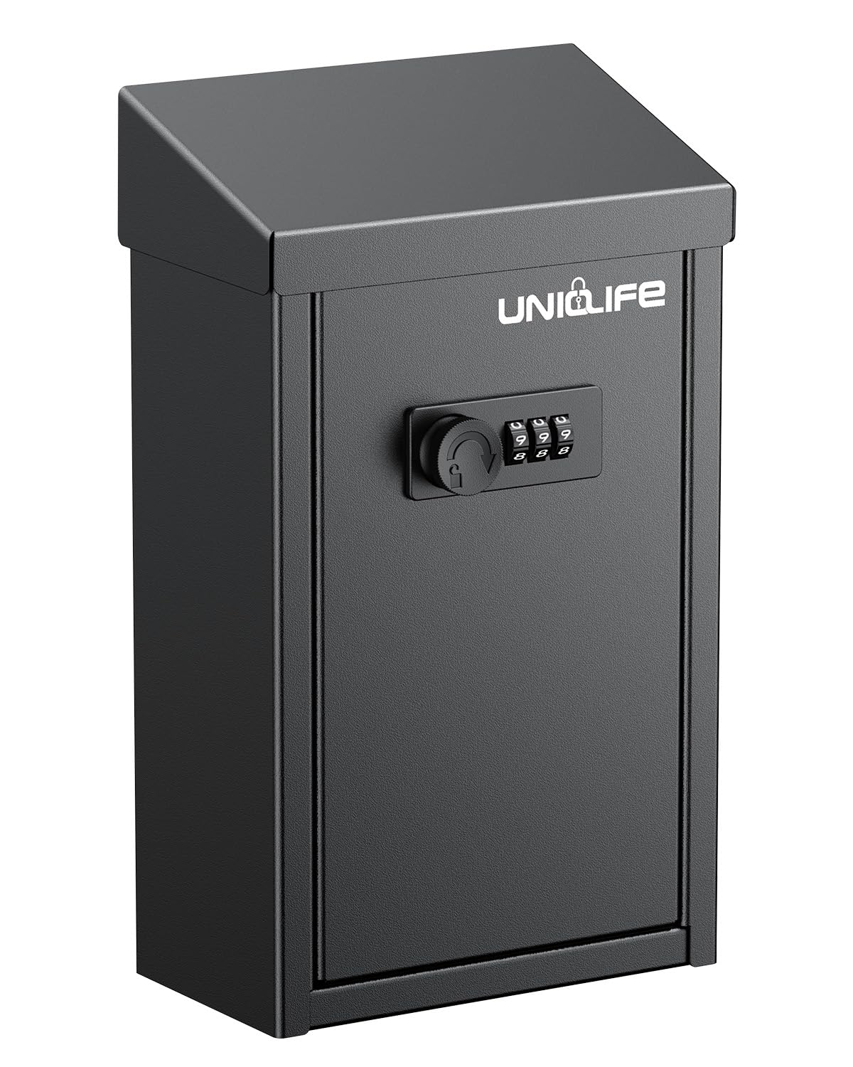 Uniclife Key Drop Box for Outside, Metal Donation Box Collection Box with Combination Lock, Safe Suggestion Box, Wall Mounted Mailbox with Top Slot,