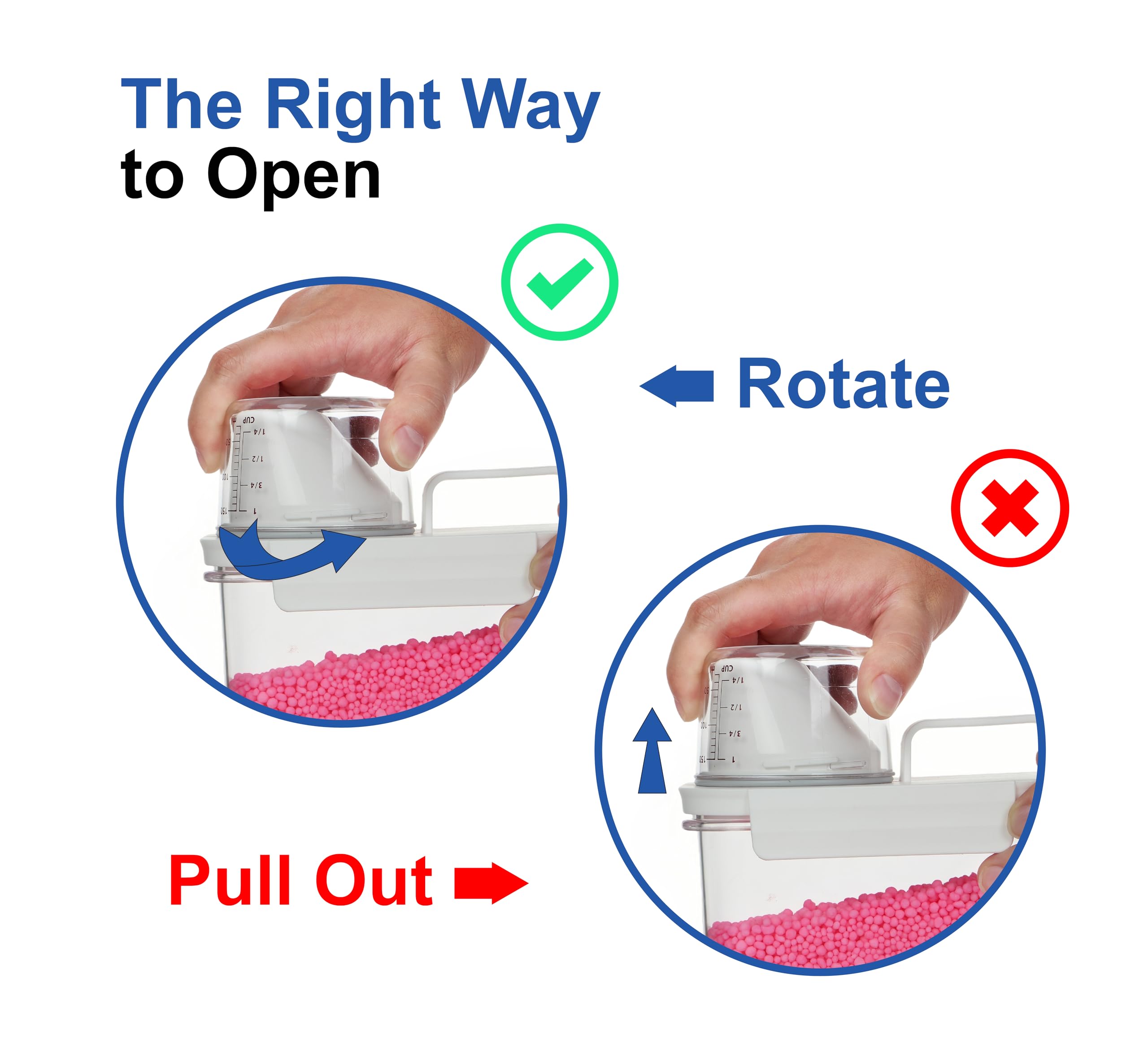 Dispenser per detersivo per bucato, contenitore per bucato liquido e dispenser di sapone in polvere, confezione da 2 pezzi, in plastica, per l'organizzazione della lavanderia, dispenser per