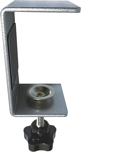 Miniatura 7 de Paquete de 10 Soporte de abrazadera de protección contra estornudos para pared de división de panel de cubículo de 1-34 a 3 pulgadas con base de