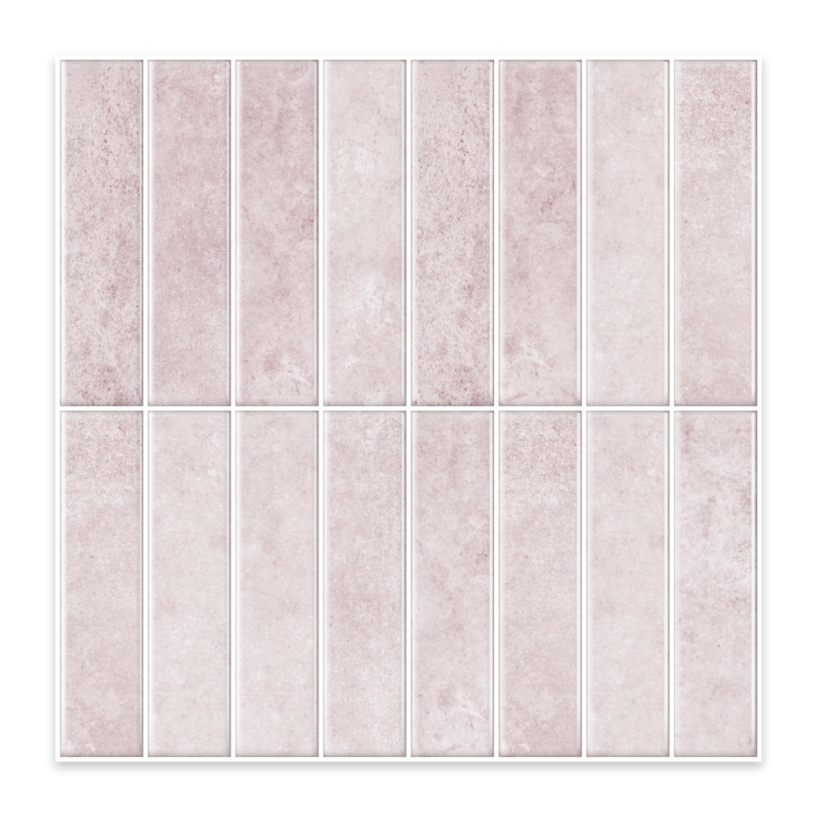Paquete de 10 pegatinas for azulejos de pared de metro multicolor de 12 x 12 pulgadas, autoadhesivas(Pink)
