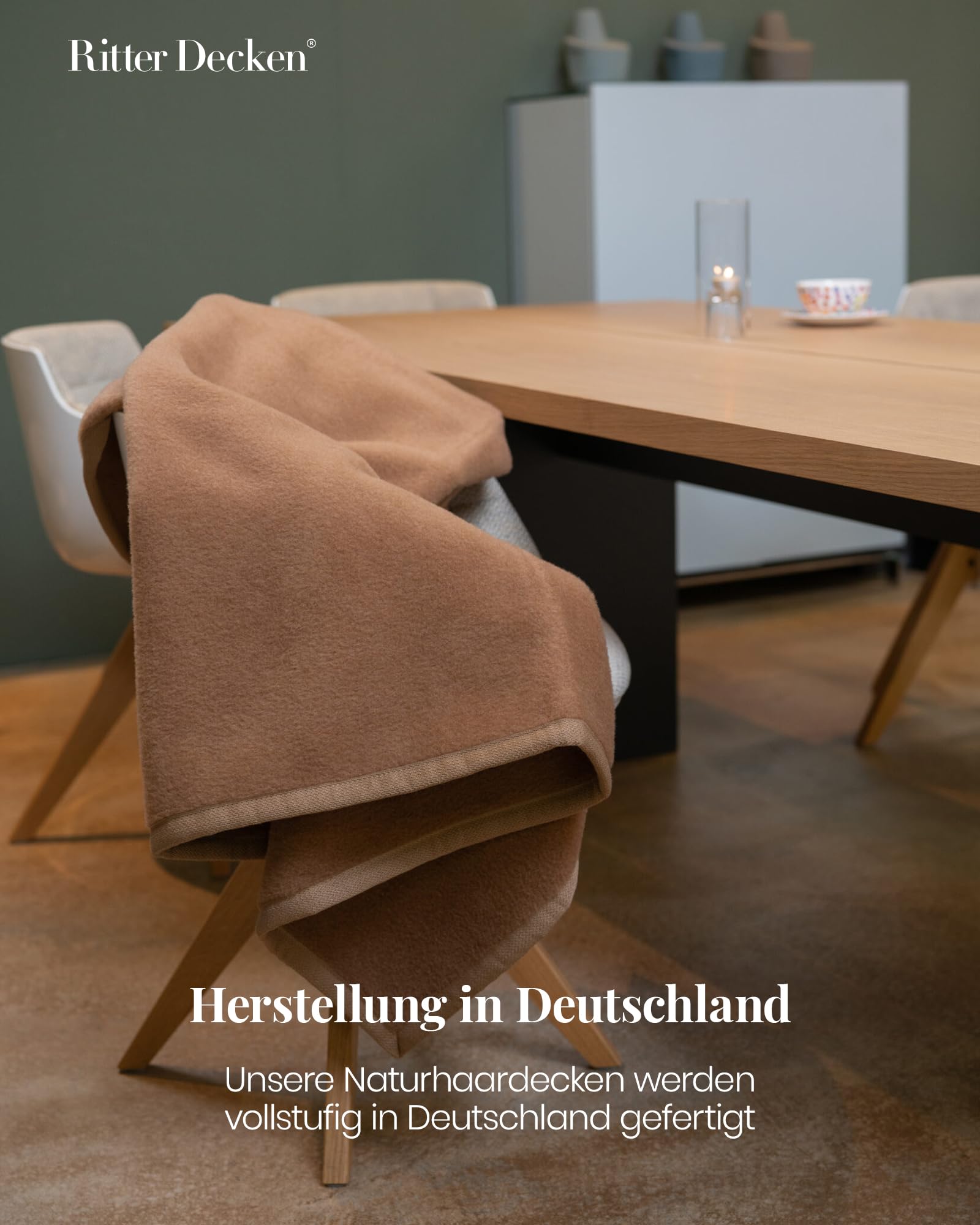 Ritter Decken Maharadscha Kamelhaardecke 150 x 220 cm - Kamel
