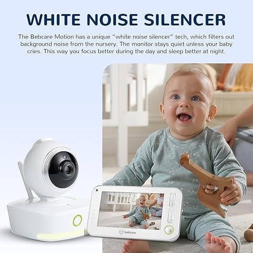 Miniatura 9 de Bebcare Motion - Monitor de bebé con video inteligente pantalla ultra clara de 4.3", cámara panorámica e inclinación de 360, sensor de temperatura,