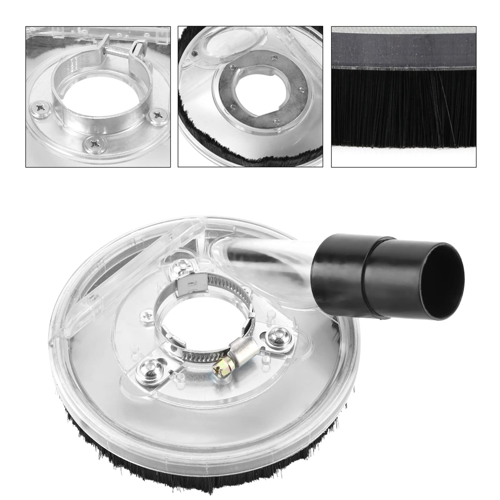 La Poussière Shroud Coque, 80-125mm Clear Vacuum Dust Dry Grinding Cover Compatible avec angle à la main Broyeur 80–125 mm vide poussière broyage sec Housse anti-poussière for Angle Grinders Hand Gr