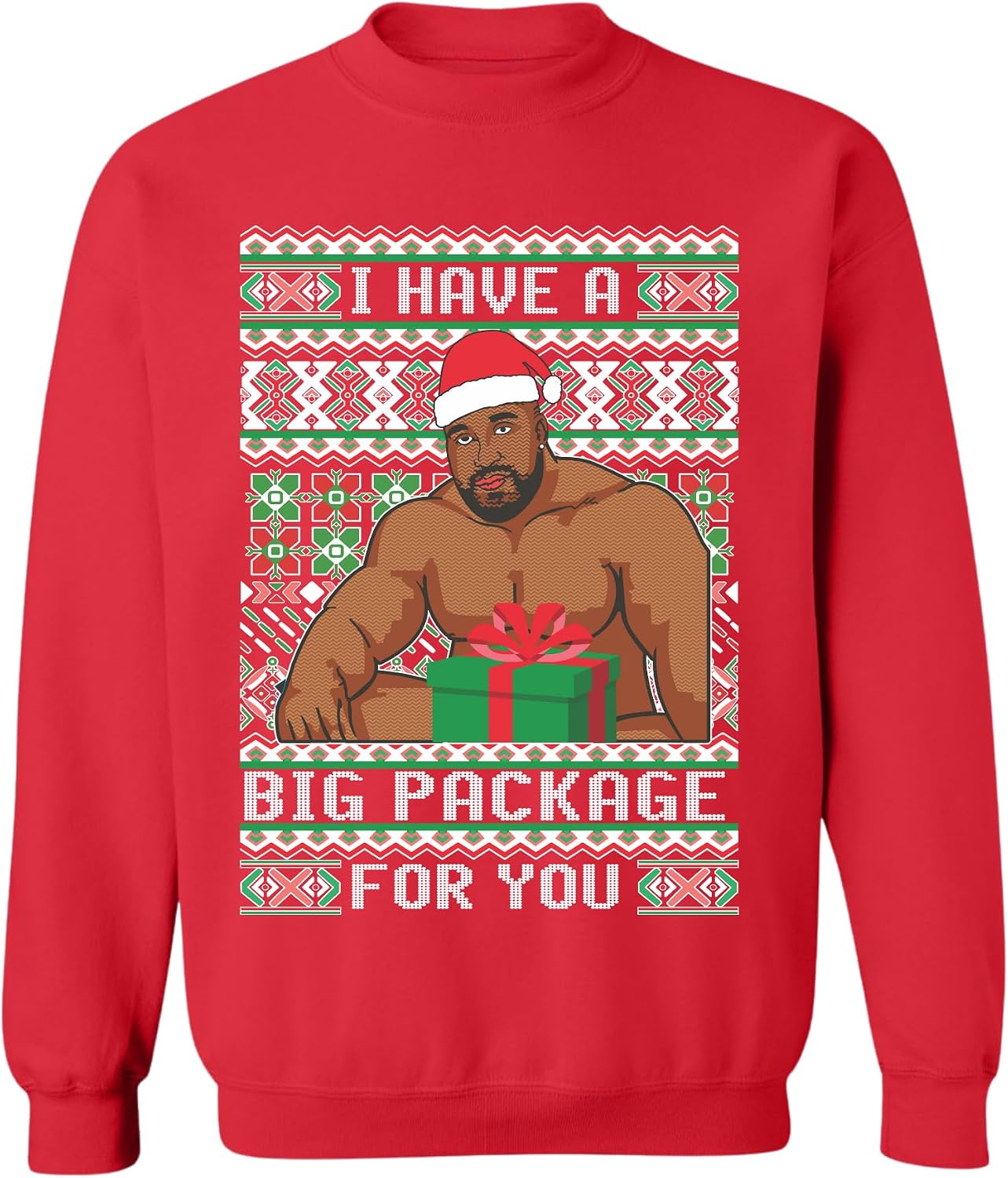 ALLNTRENDS Red Holiday Sweatshirts For Men Women 2025 Christmas Ugly Sweatshirt