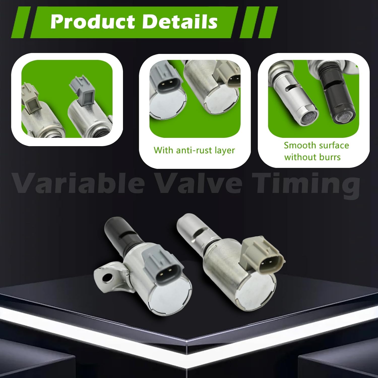 2 Pcs Exhaust Intake Engine Variable Valve Timing Vvt Solenoid Camshaft Position Actuator L3 L4 1.5L 1.6L Compatible with Ford Escape Fiesta Fusion Transit Connect 13-21 Replaces CN1Z6M280D CN1Z6M280C