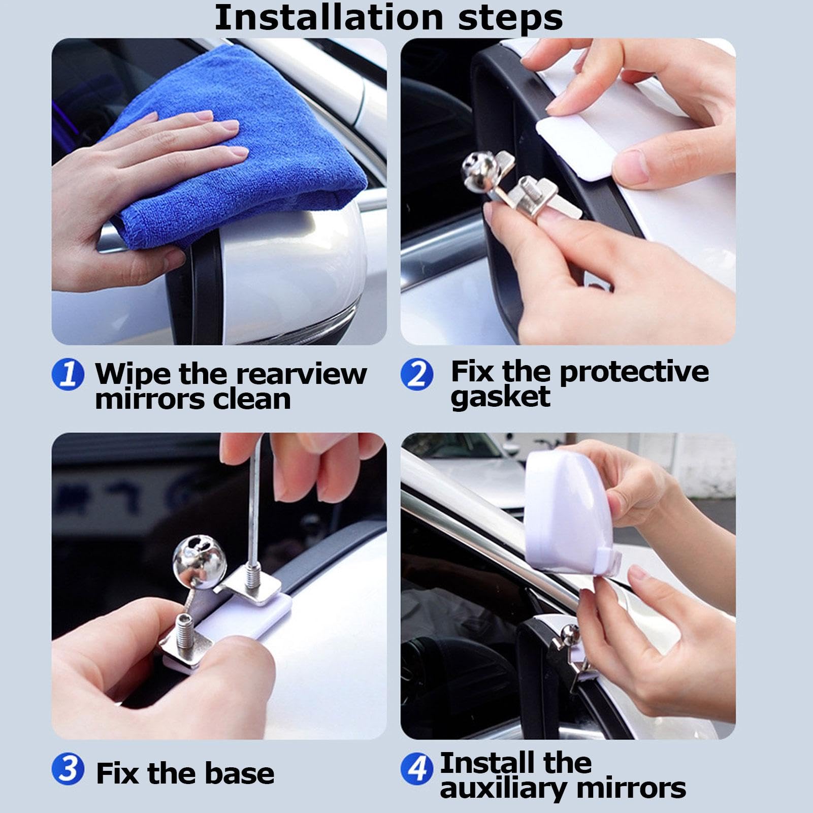 Espejo retrovisor de ángulo muerto para coche, ángulo muerto, espejo retrovisor ajustable de 360 grados, espejo retrovisor lateral, espejo de aspecto ciego para coche, ángulo muerto