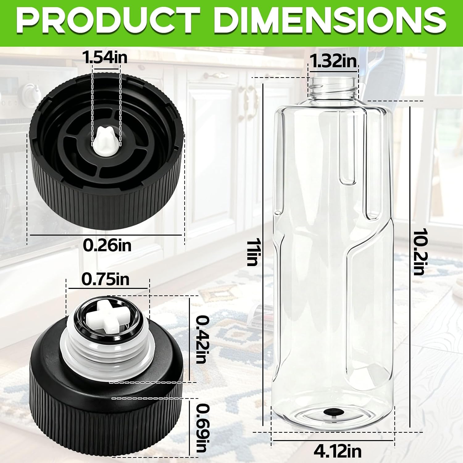 Replacement Clean Water Tank 440012802 w/Lid,Replacement for Hoover Powerdash Pet Carpet Cleaner,Replacements Parts FH50700, FH50702, FH50710,FH50703I.