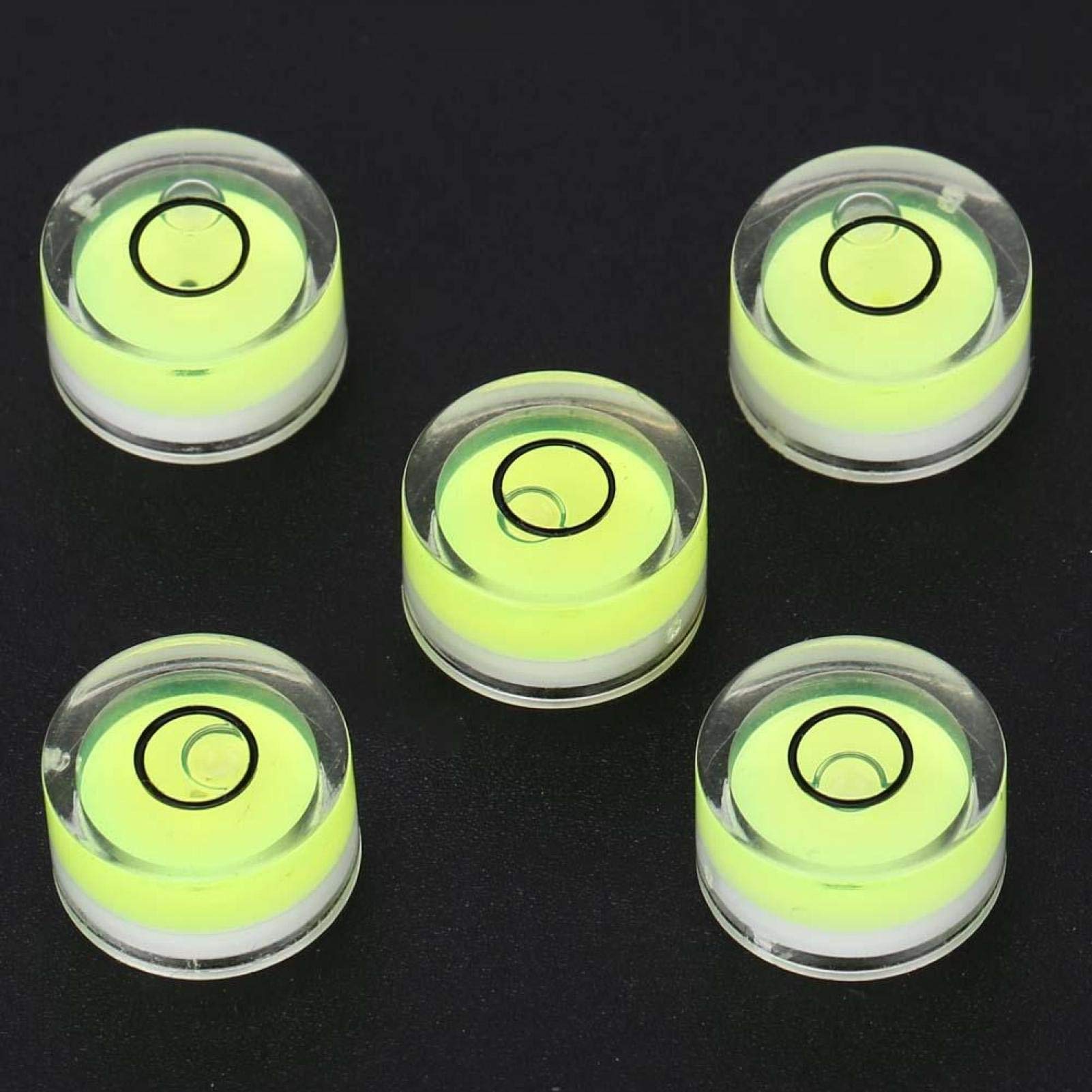 5 Pezzi Livella Circolare Bolla, Mini Livella a Bolla, 15mm di Diametro, per la Calibrazione Orizzontale del Bilanciamento, Bilancia Elettronica, Piattaforma Telecamera