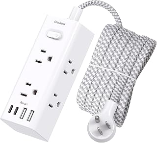 Surge Protector Power Strip 10Ft Long Extension Cord with Multiple Outlets