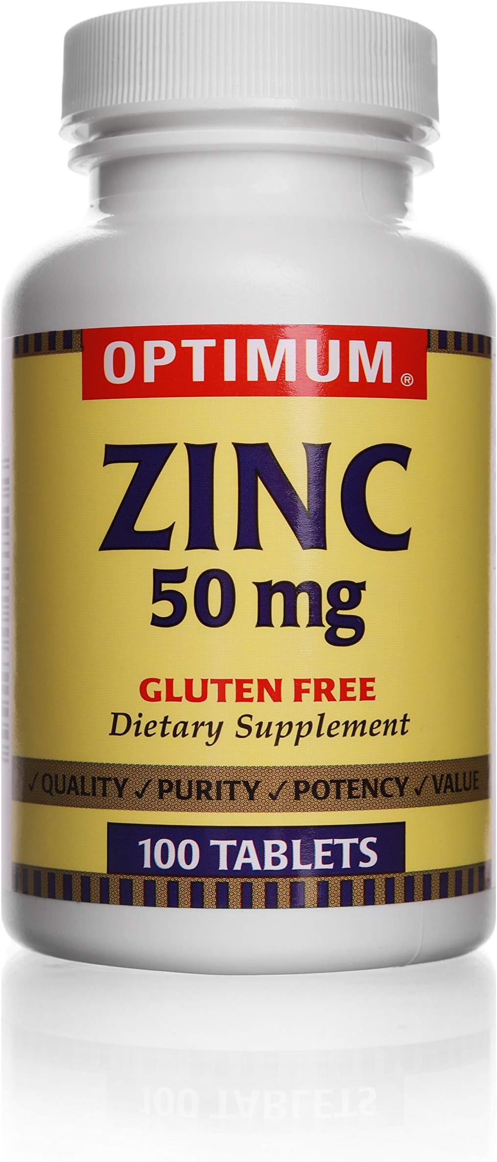 Zinc Gluconate 50 mg | 100 Count Tablets | Gluten Free | Dietary Supplement