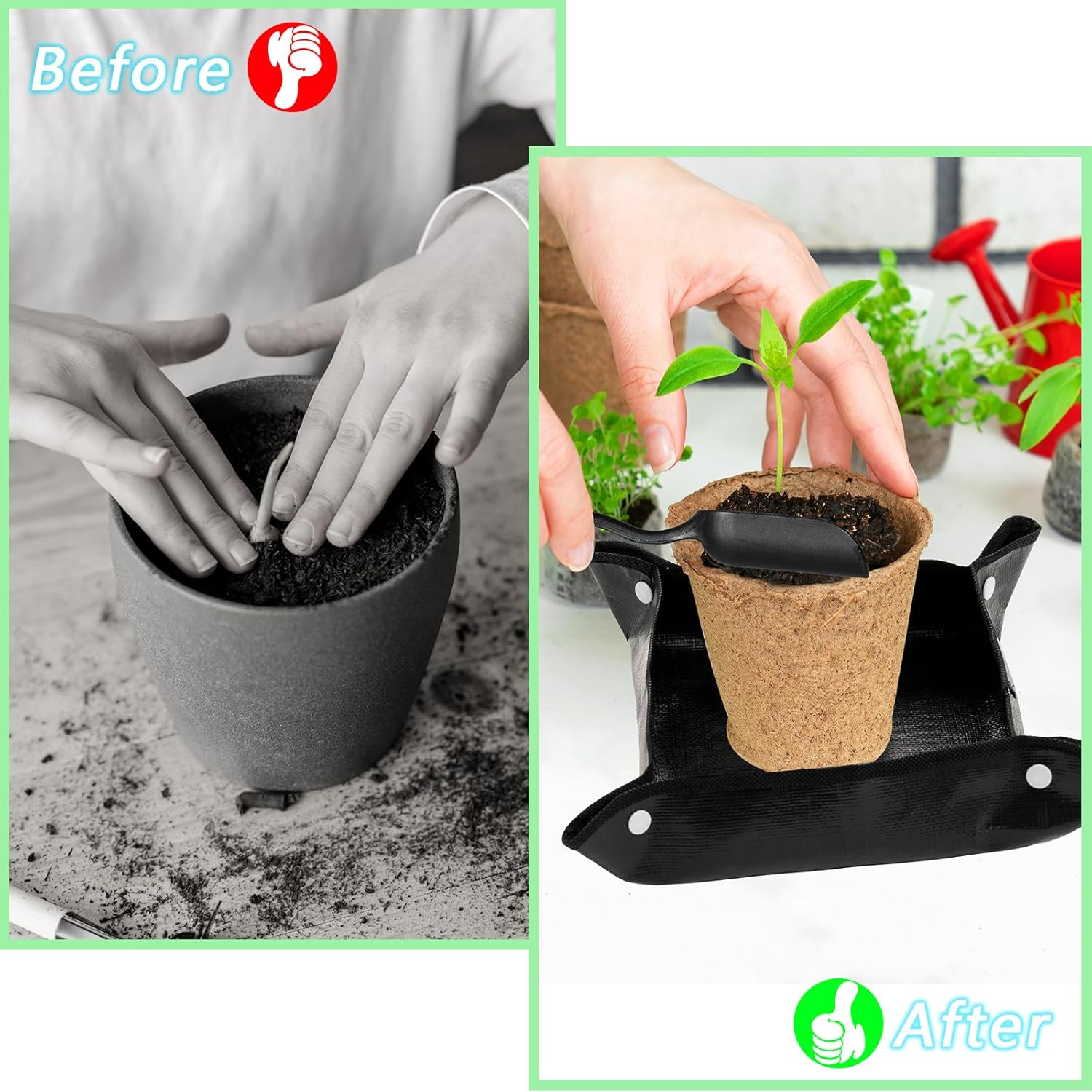 46 Pcs Bonsai Tree Kit - Indoor Starter Kit with Wooden Organizer Box, Succulent Tools Set Includes Repotting Mat, Pruning Shears and Rake - Unique Gardening Gift for Beginners & Plant Lovers