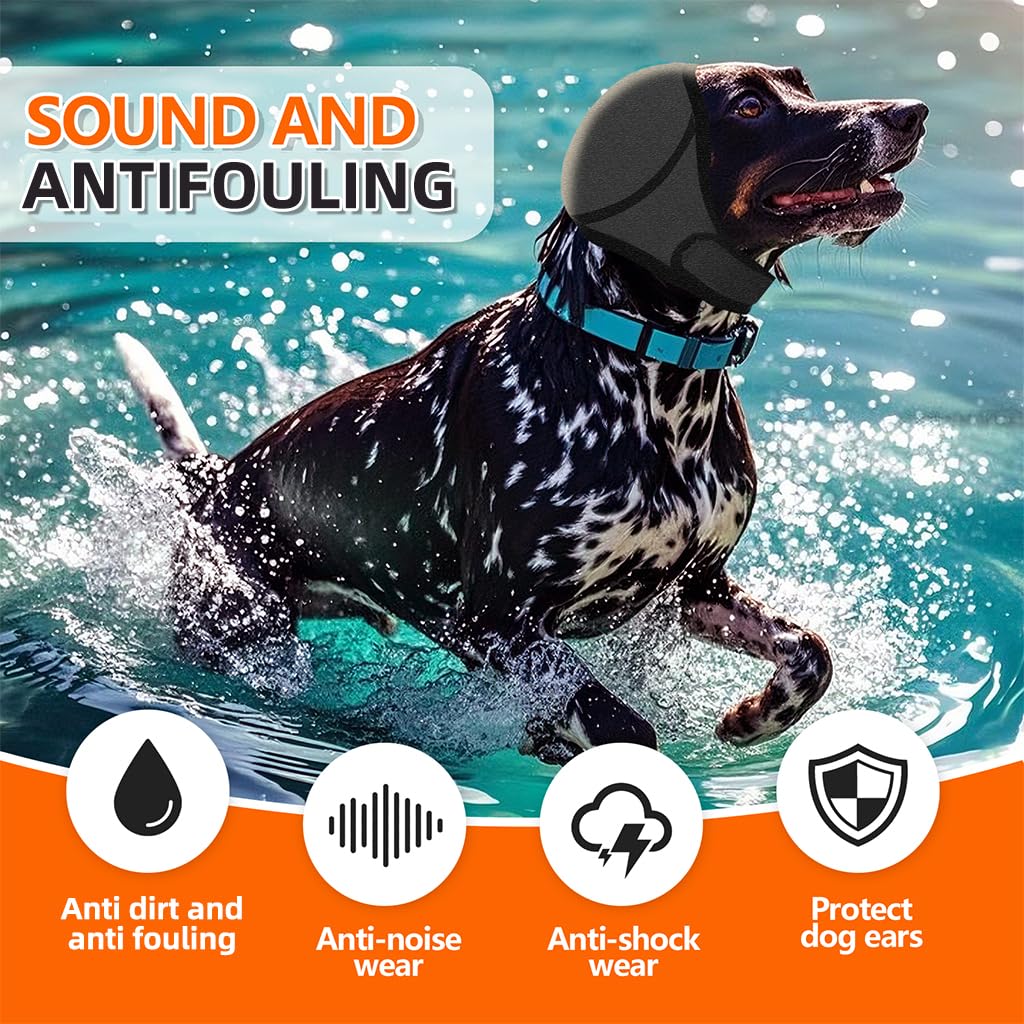 Qpets® Dog Ear Muffs for Noise Anxiety - Adjustable & Soft Ear Protectors with Chin Strap, Calming Headwear for Thunderstorms, Diwali Fireworks & Travel, Washable Ear Covers for Small Medium Large Dog 3