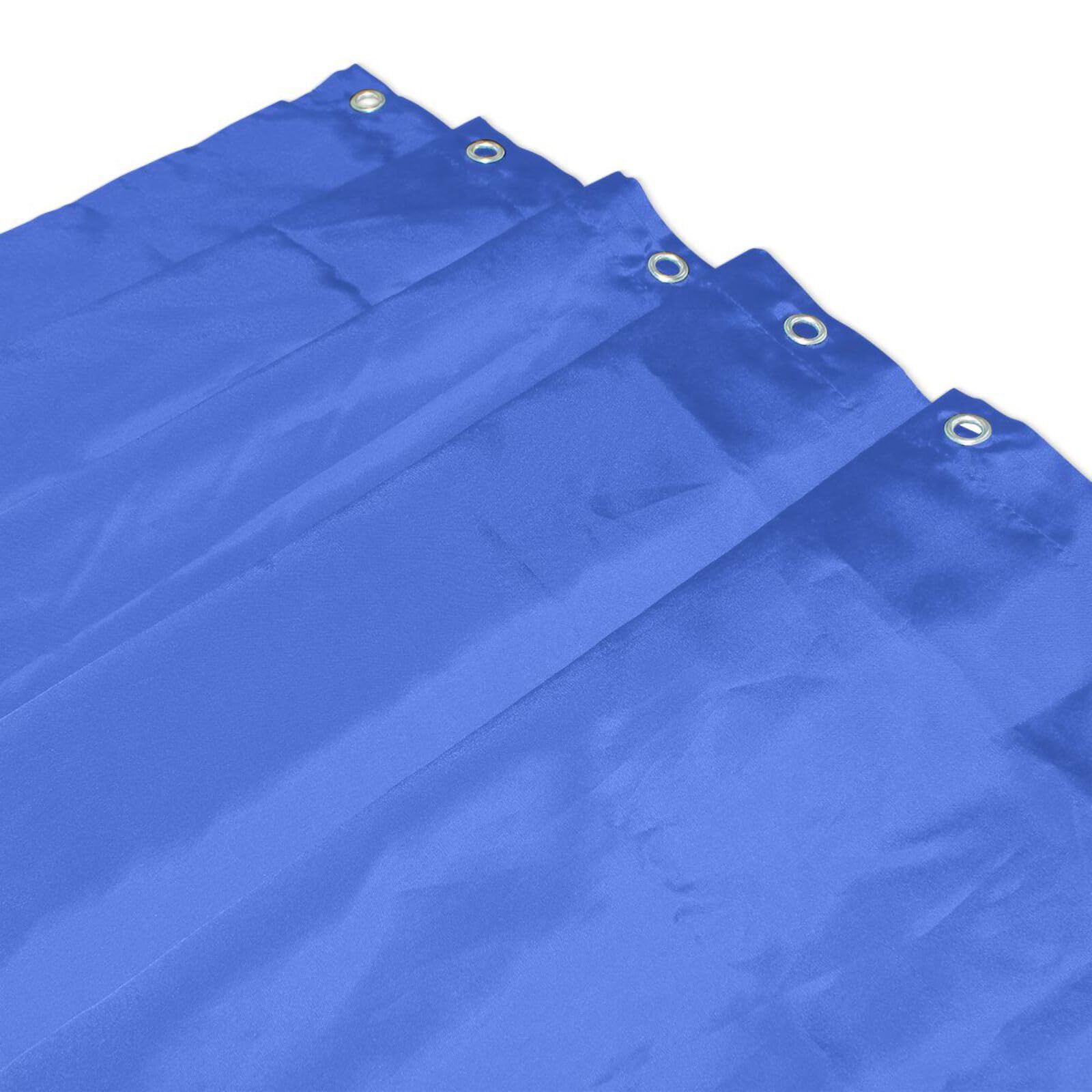 Cortina de ducha impermeable azul real, poliéster duradero, lavable, diseño liso puro con ganchos, perfecto para baños completos, cortinas para Baño a Prueba de Agua