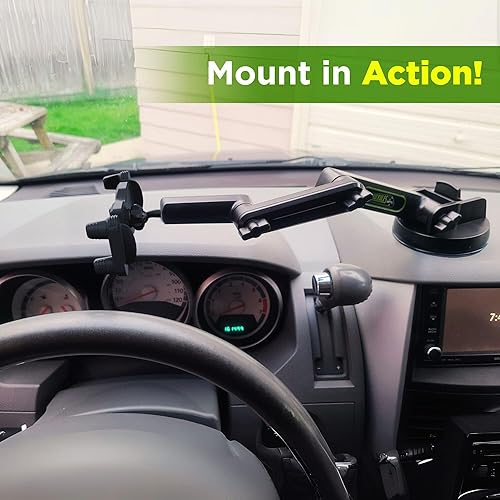 Miniatura 6 de Soporte para tablet de camión para camión, soporte para iPad para camión, súper ventosa resistente, brazo largo de 16.7 pulgadas y estable, soporte