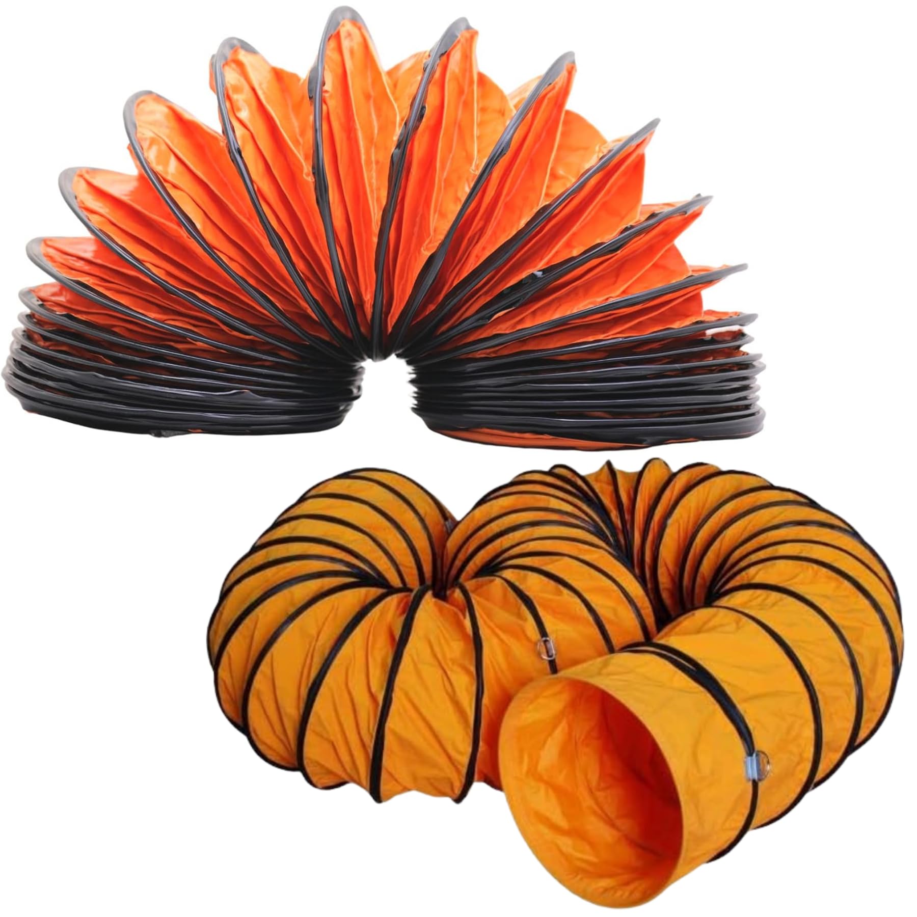 AirTech-UK 16 inch PVC Ducting Flexible for Portable Fan Air Transfer Heavy Duty, Fire Retardant, Strong 5 Meters Long
