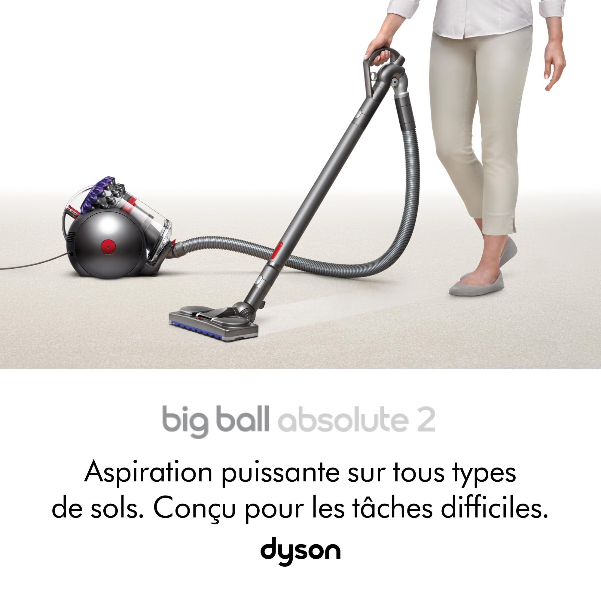 Dyson Big Ball™ Aspirateur traîneau Absolute 2 – 19 Cyclones compacts pour Une Capture maximale de saleté, pour Tous Les sols