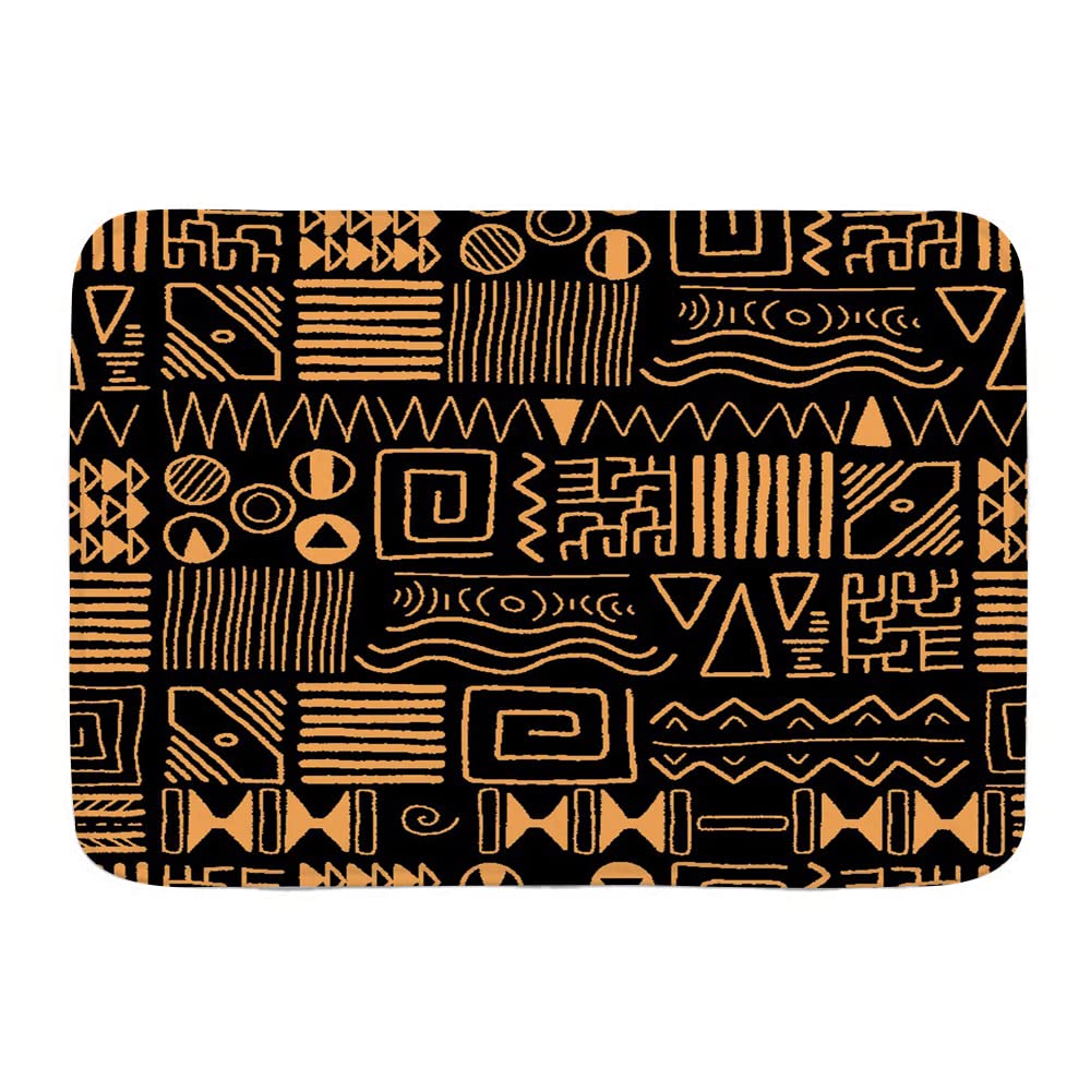 Indoor Outdoor Mat African Tribal Pattern Tribal Art Background 40X60Cm Floor Mat Funny Utility Entrance Door Mats For Inside Office